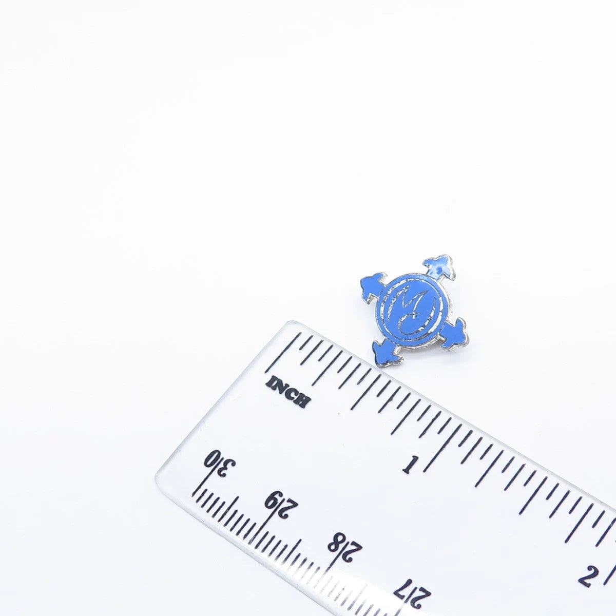 925 Sterling Silver Vintage Enamel Pin Brooch