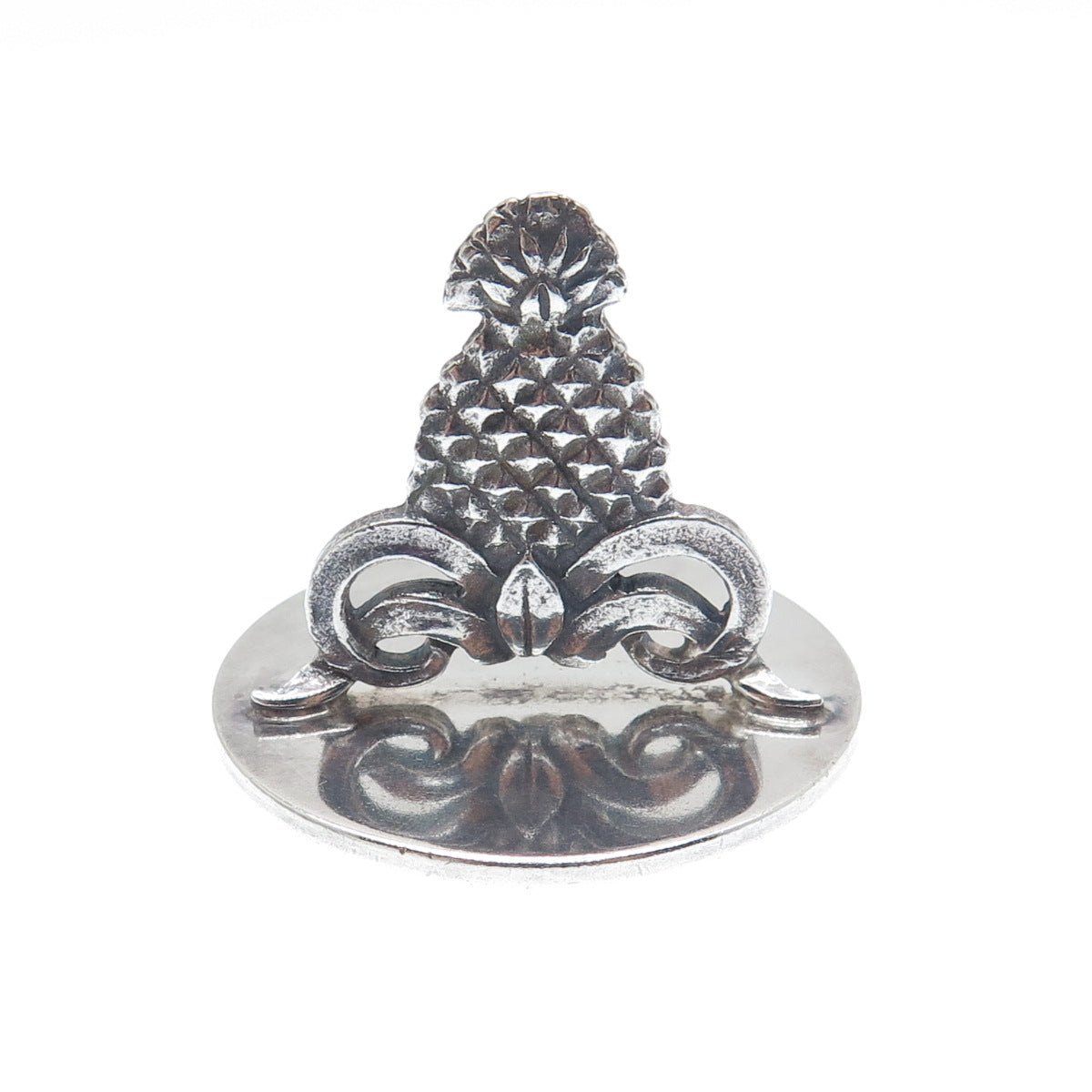 TIFFANY & CO. 925 Sterling Silver Antique Art Deco Pineapple Place Card Holder