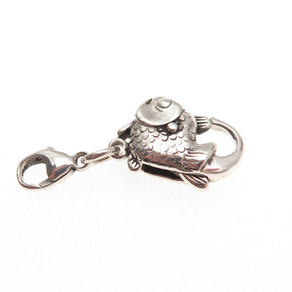 Trollbeads LAA Sterling Silver Vintage Bracelet / Necklace Big Fish Lobster Lock
