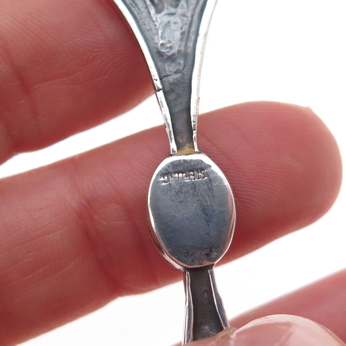 Old Pawn 925 Sterling Silver Vintage Southwestern Turquoise Bow Pin Brooch