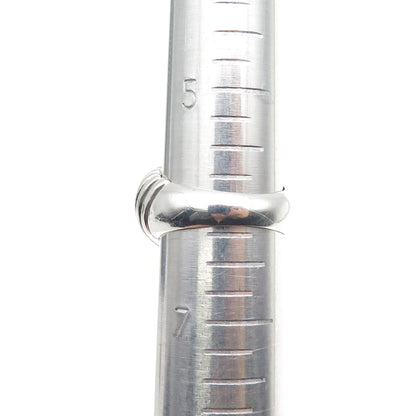 925 Sterling Silver Vintage Real Black Onyx Heart Oxidized Ring Size 6.25