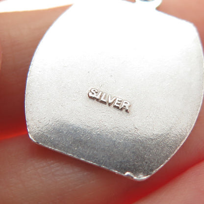 925 Sterling Silver Vintage St. Christopher Diamond-Cut Religious Charm Pendant