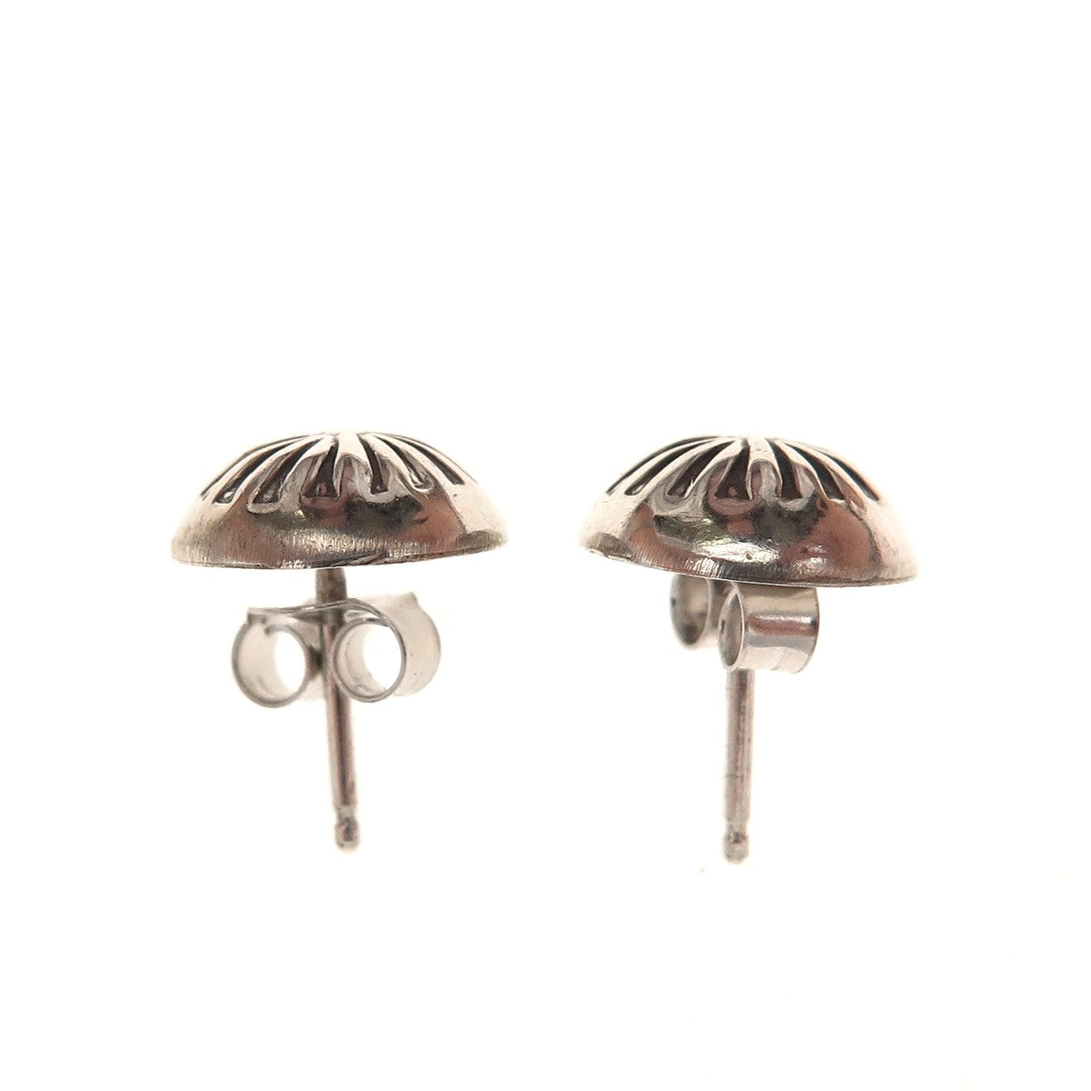 Old Pawn 925 Sterling Silver Vintage Southwestern Concho Tribal Stud Earrings