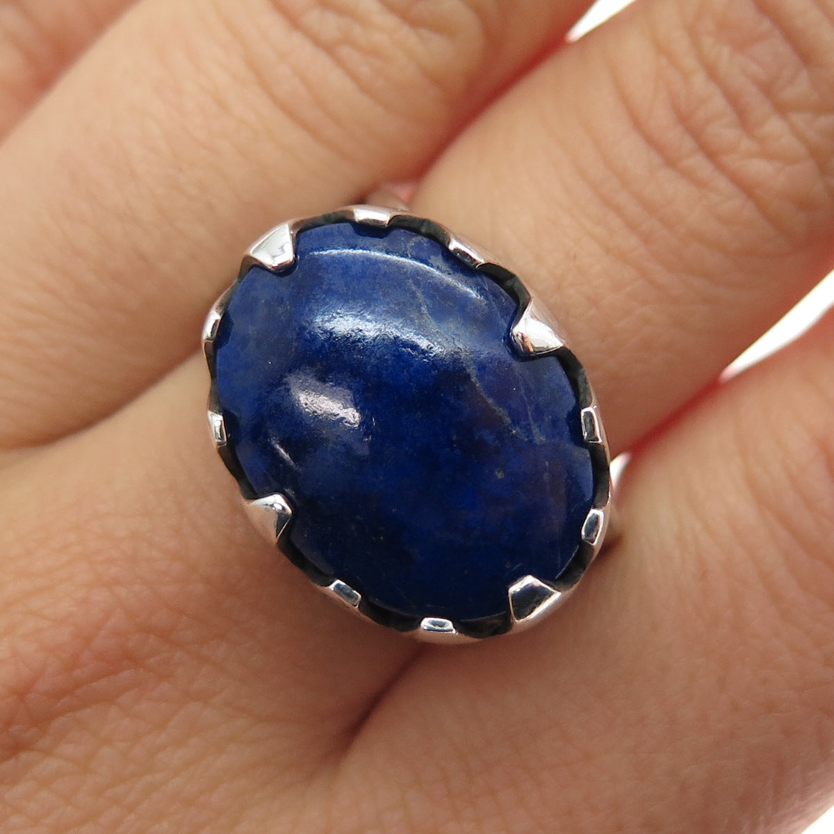 CODY Santa Fe 925 Sterling Silver Vintage Real Lapis Lazuli Ring Size 8.25