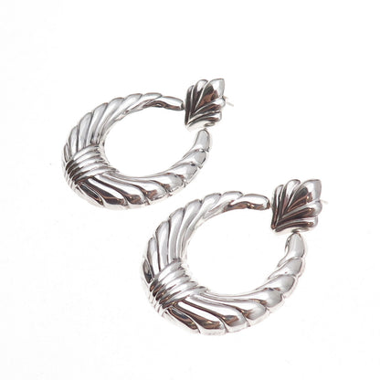 Chapal Zenray 925 Sterling Silver Vintage Door-Knocker Oxidized Dangle Earrings