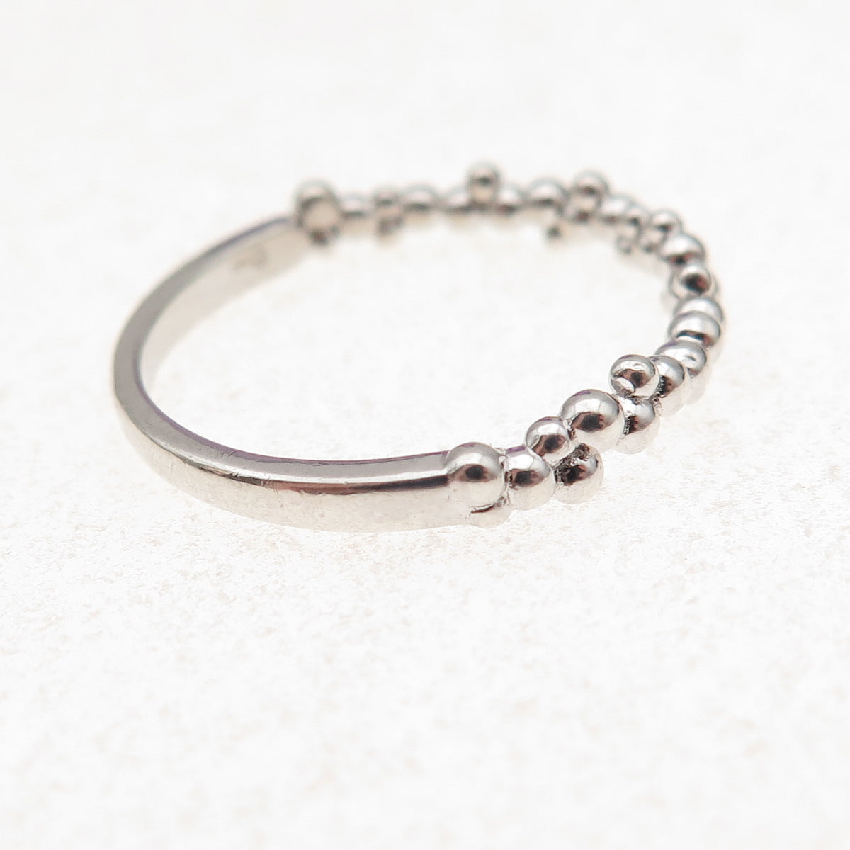 925 Sterling Silver Vintage Modernist Bubble Ring Size 7.5