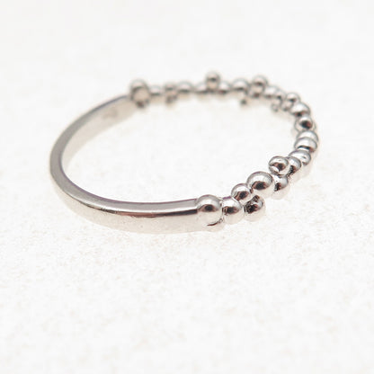 925 Sterling Silver Vintage Modernist Bubble Ring Size 7.5