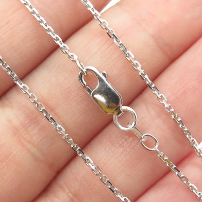 925 Sterling Silver Round-Cut C Z Cable Chain Necklace 16"