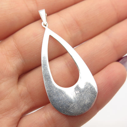 925 Sterling Silver Textured Drop Pendant