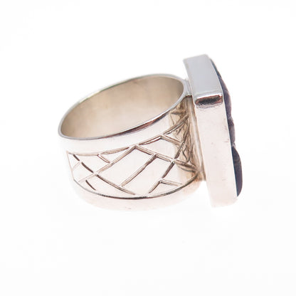 JAY KING DESERT ROSE Sterling Silver Vintage Sugilite Oxidized Ring Size 5.75