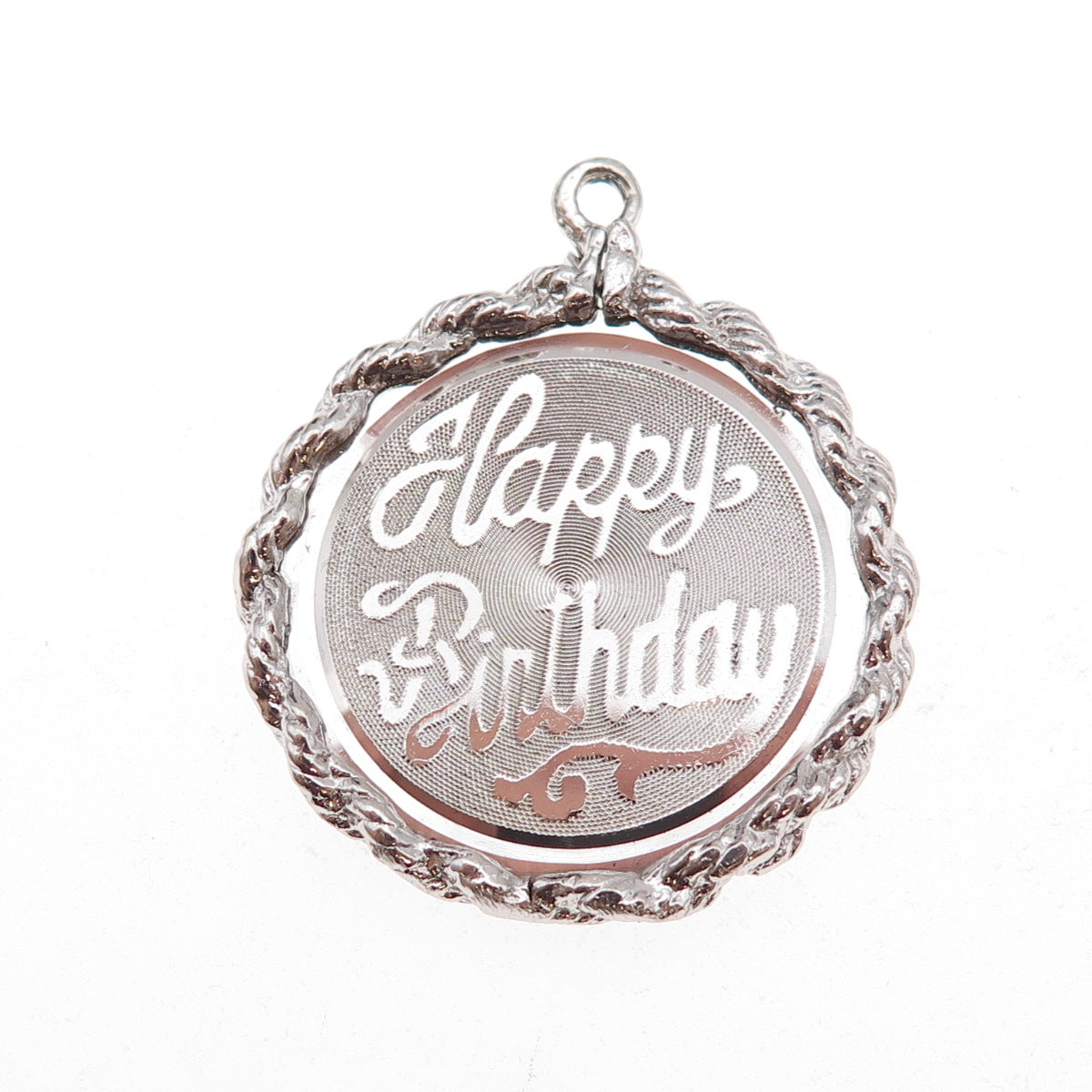 Elco 925 Sterling Silver Vintage Happy Birthday Charm Pendant