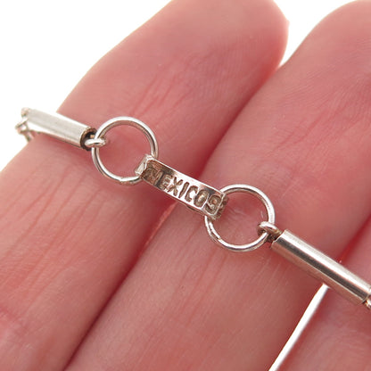 925 Sterling Silver Vintage Mexico Bar Chain Necklace 26"