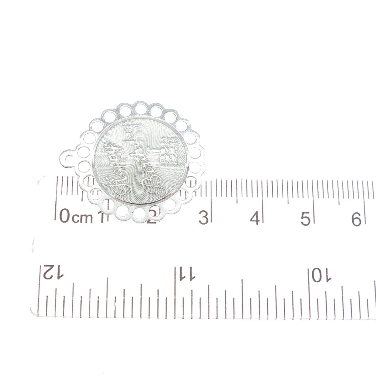 TOWN & COUTRY 925 Sterling Silver Vintage "Happy Birthday" Cake Pendant