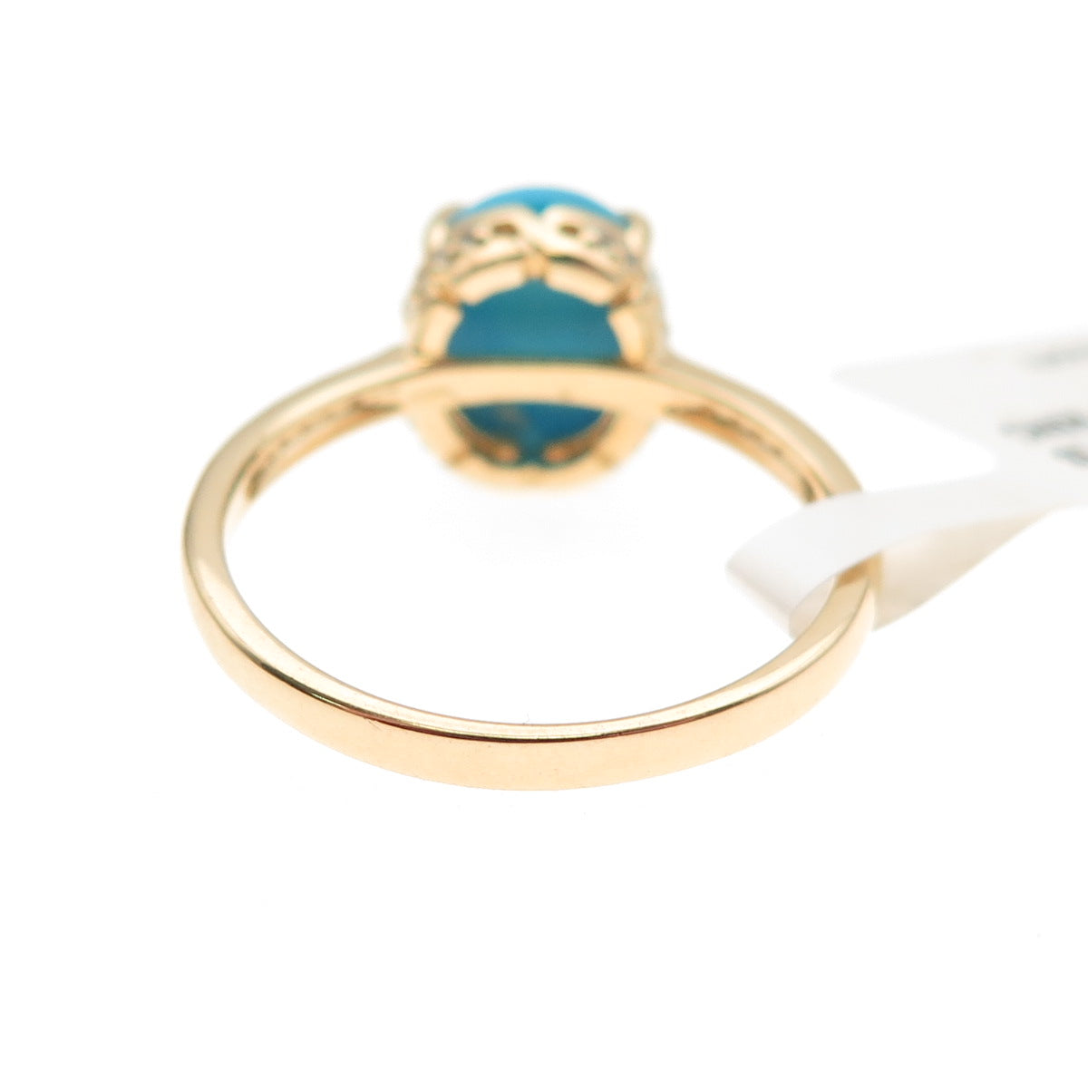 Tehya Oyama Sterling 18K Gold Plated Sleeping Beauty Turquoise Topaz Ring Size 8