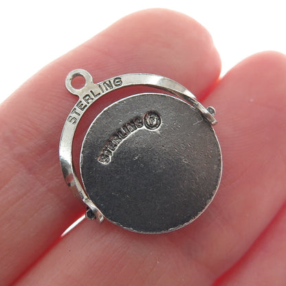 FRENCH & FRANKLIN Sterling Vintage Enamel Convention Hall Atlantic City Pendant