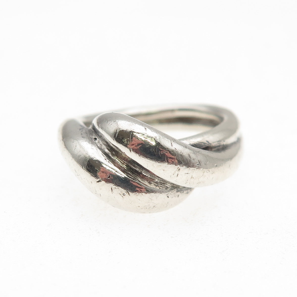 Tasco 925 Sterling Silver Vintage Modernist Oxidized Ring Size 6.75