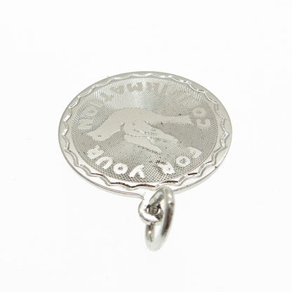 925 Sterling Silver Vintage "For Your Confirmation" Pendant