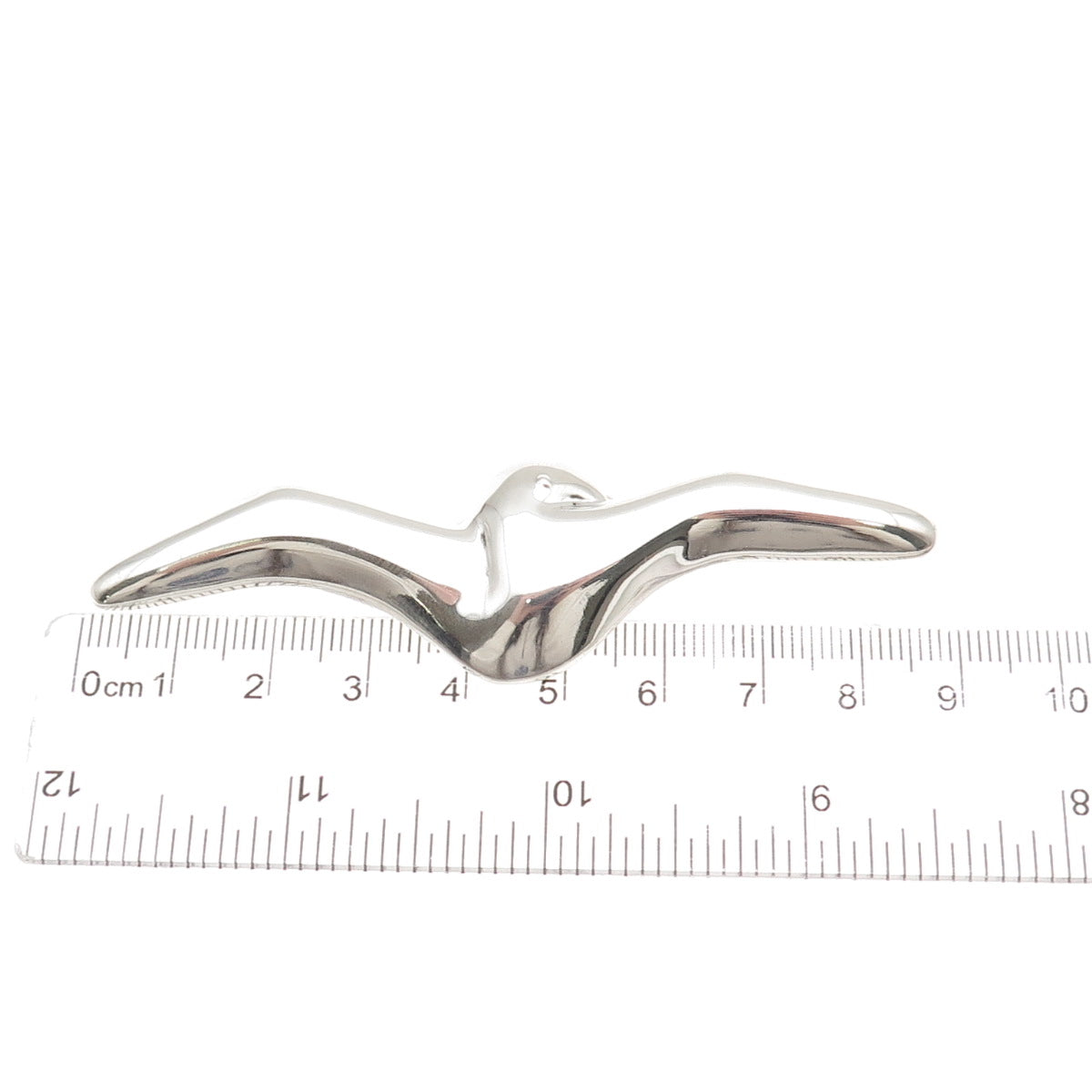 925 Sterling Silver Vintage Mexico Seagull Modernist Pin Brooch
