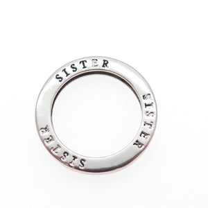 925 Sterling Silver Vintage Sister Circle of Life Ring Size 6.5