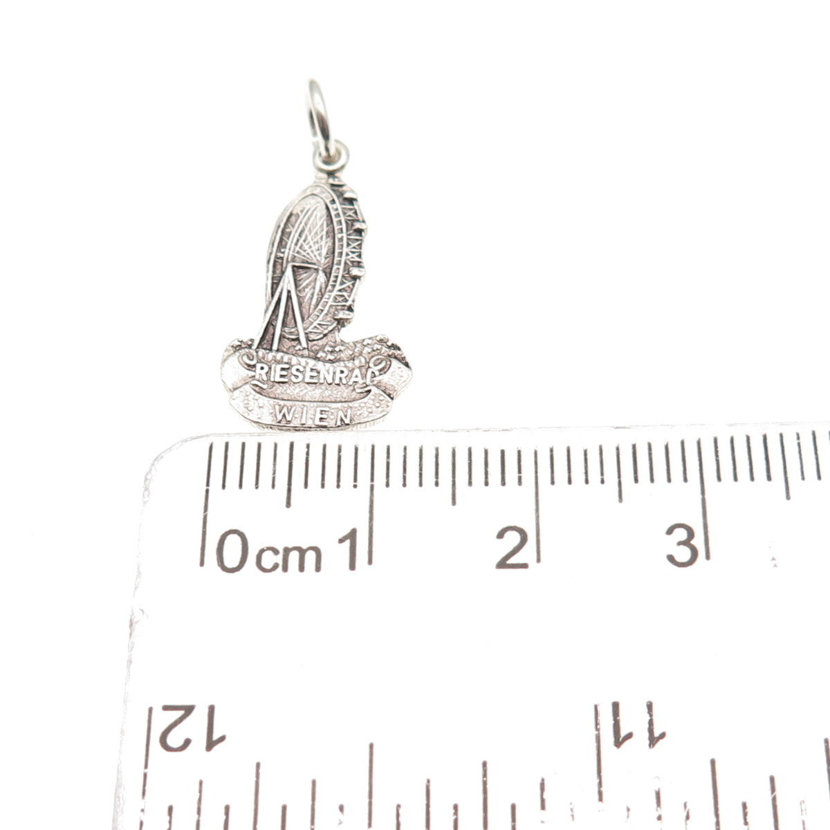 900 Silver Vintage Giant Ferris Wheel Vienna Mini Charm Pendant