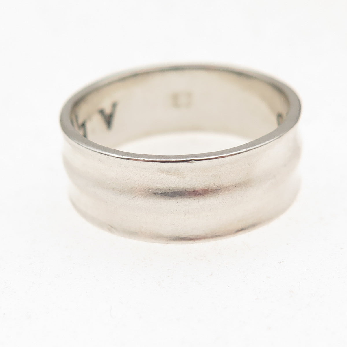 Laurel Elliot 925 Sterling Silver Vintage Aequalitas Band Ring Size 7.75