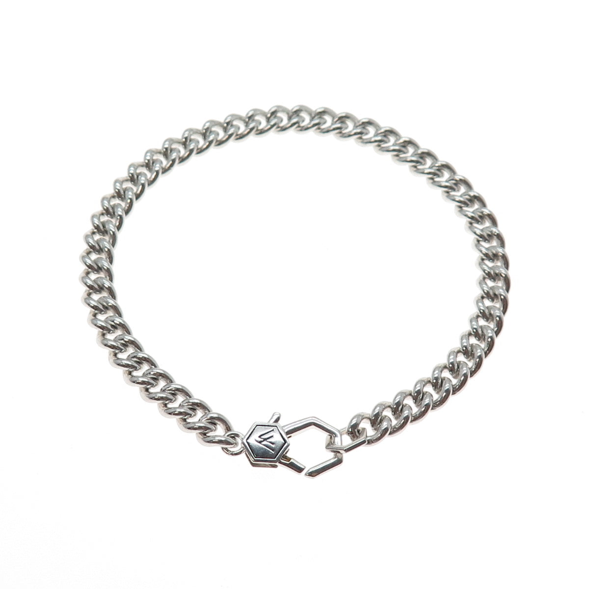 VY Jewelry 925 Sterling Silver Cuban Link Bracelet 7.75"