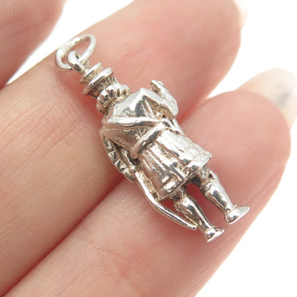 925 Sterling Silver vintage Royal Guard 3D Pendant