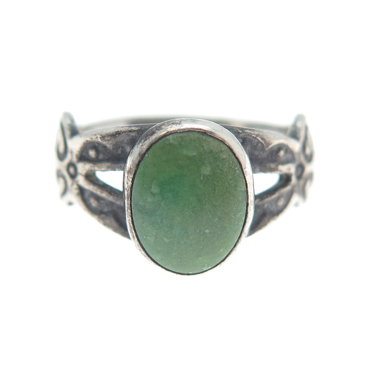 Old Pawn 925 Sterling Silver Vintage Southwestern Royston Turquoise Ring Size 4