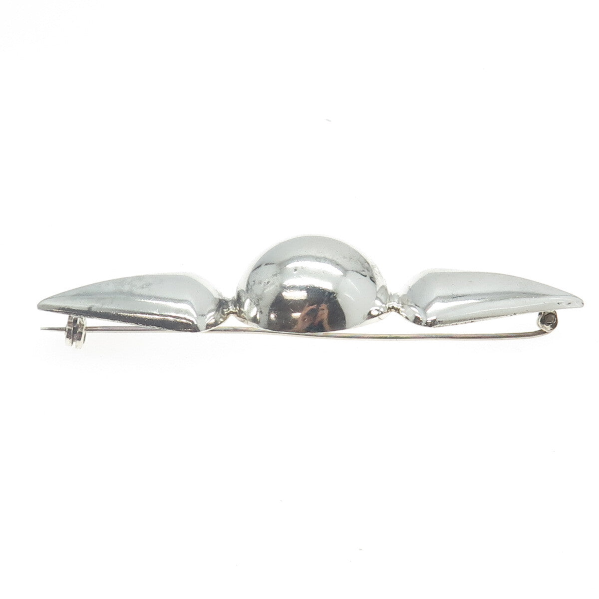 925 Sterling Silver Vintage Italy Modernist Geometric Pin Brooch