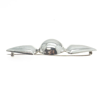 925 Sterling Silver Vintage Italy Modernist Geometric Pin Brooch