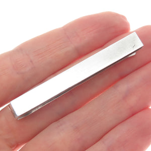 HAROLD FITHIAN 925 Sterling Silver Vintage Modernist Bar Tie Clip