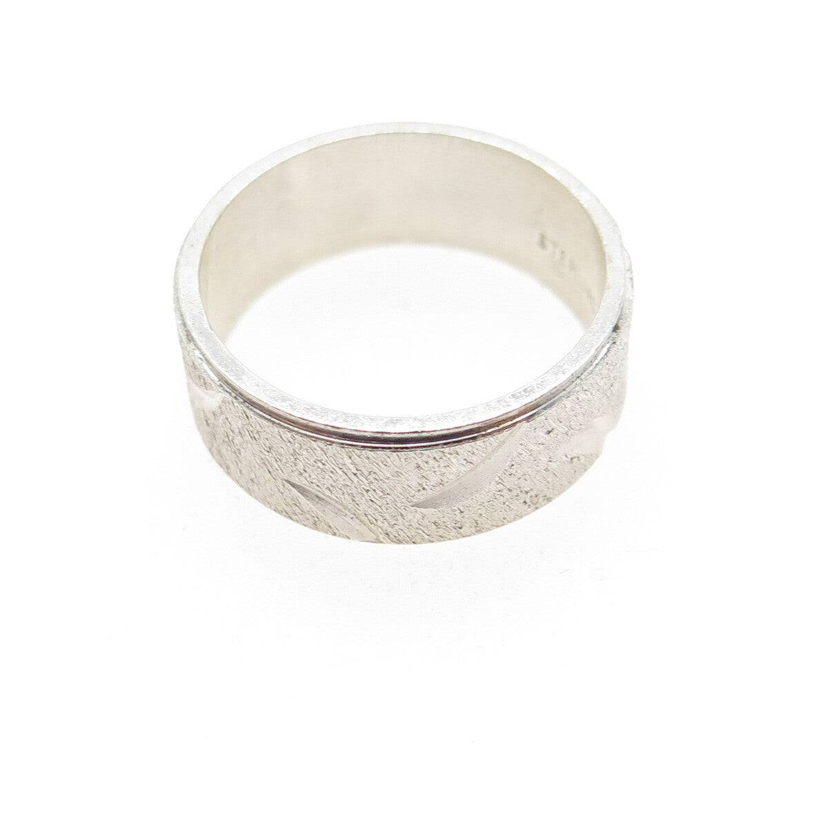 VERGAS 925 Sterling Silver Vintage Engraved Band Ring Size 6