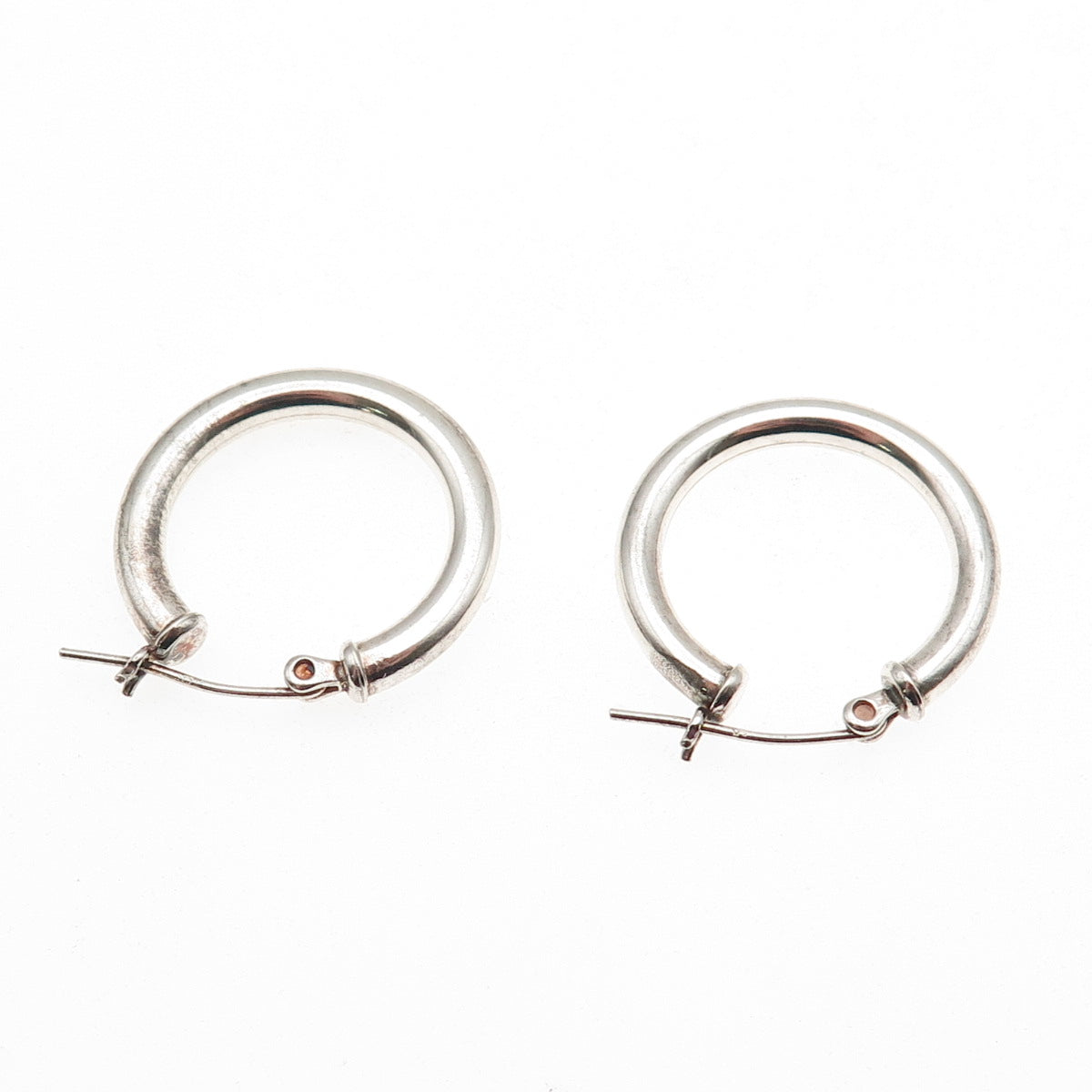 925 Sterling Silver Tube Hoop Earrings