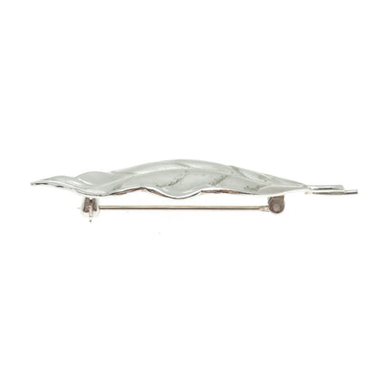 WINARD 925 Sterling Silver Antique Art Deco Leaf Pin Brooch
