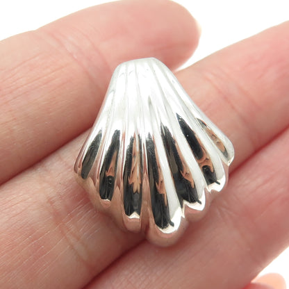 925 Sterling Silver Vintage Seashell Slide Pendant