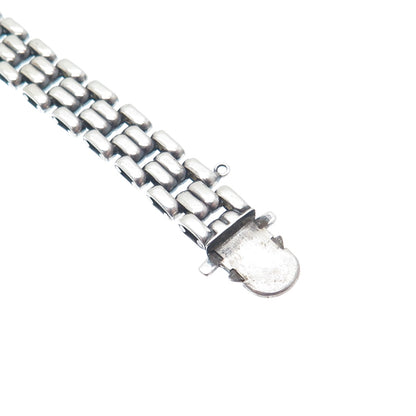 KOLLMAR JOURDAN 835 Silver Vintage Panther Link Bracelet 7"