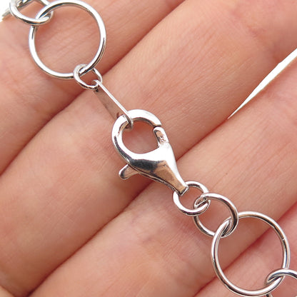 925 Sterling Silver Multi-Rolo Chain Necklace 18"