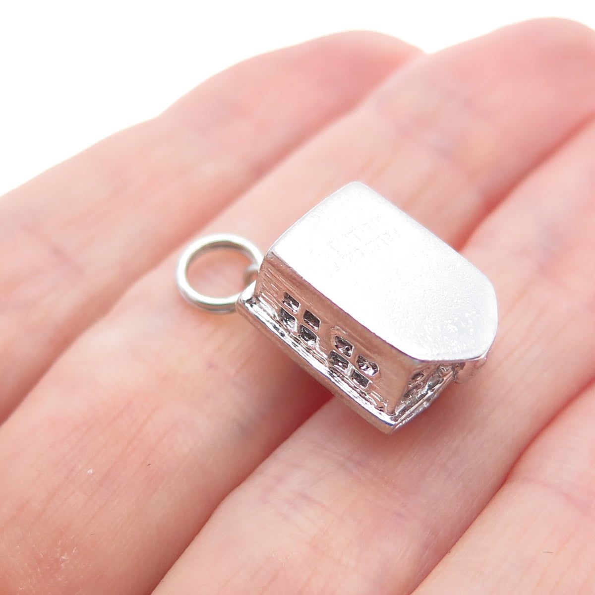 FELCHCRAFT 925 Sterling Silver Vintage Enamel School Minimalist 3D Pendant
