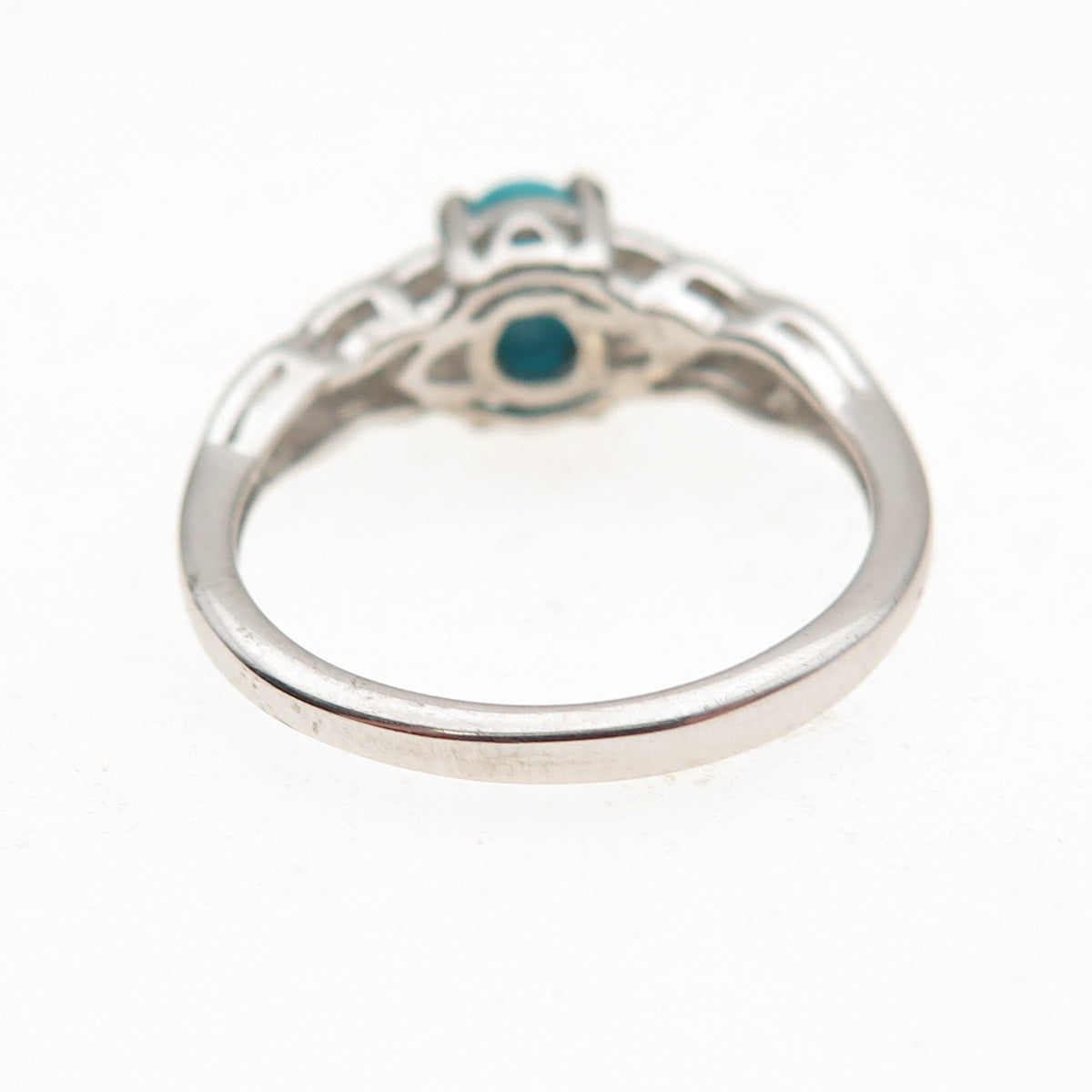 Chuck Clemency 925 Sterling Silver Real Turquoise & Tanzanite Ring Size 6