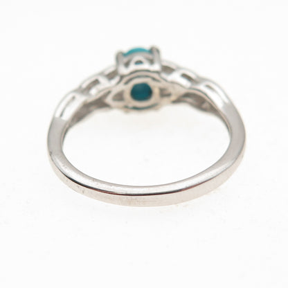 Chuck Clemency 925 Sterling Silver Real Turquoise & Tanzanite Ring Size 6