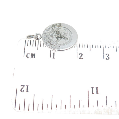 925 Sterling Silver Vintage "Navy Resale System" Round Charm Pendant