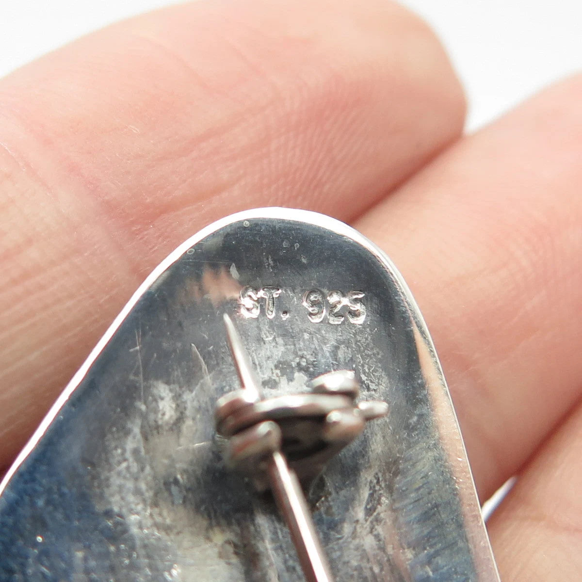 925 Sterling Silver Vintage Jug Pin Brooch