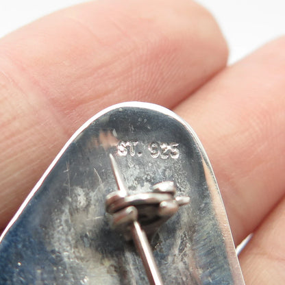 925 Sterling Silver Vintage Jug Pin Brooch