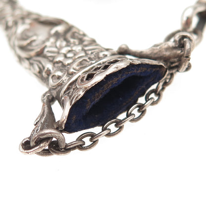 Henry Matthews 925 Sterling Silver Antique 1900 Birmingham Chatelaine Chain Fob