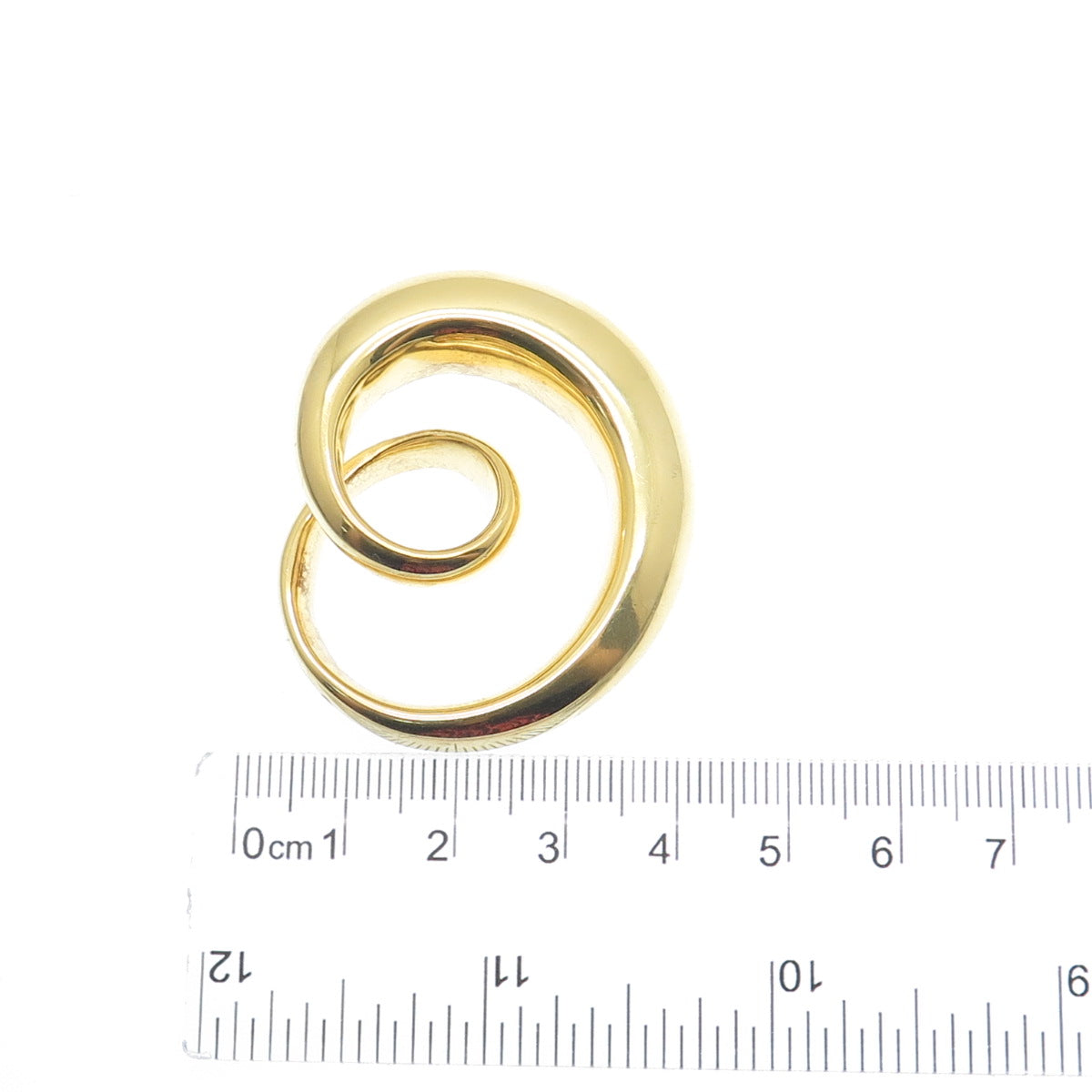 925 Sterling Silver Gold Plated Vintage Twisted Heart Hollow Pendant