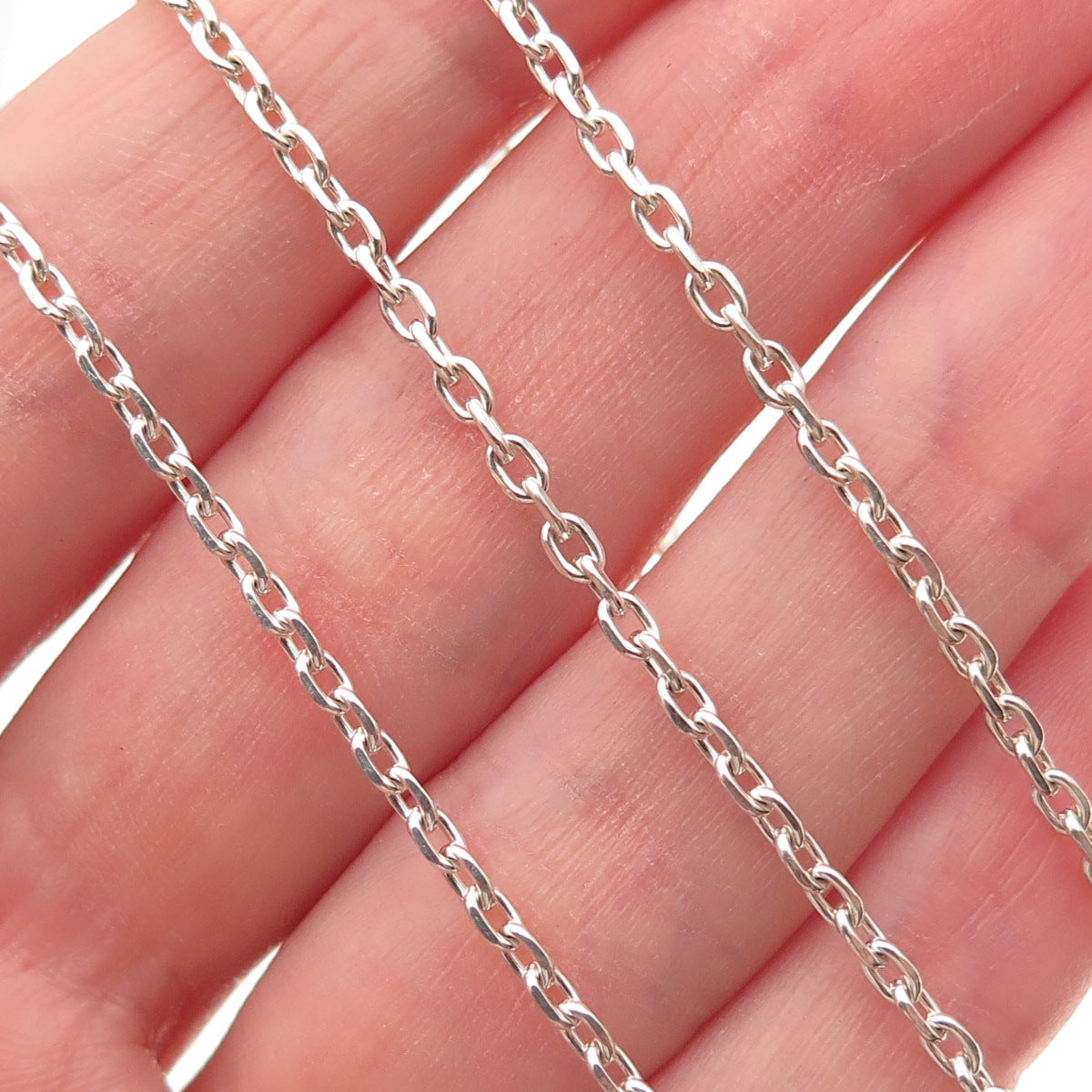 925 Sterling Silver Vintage Cable Chain Necklace 20"