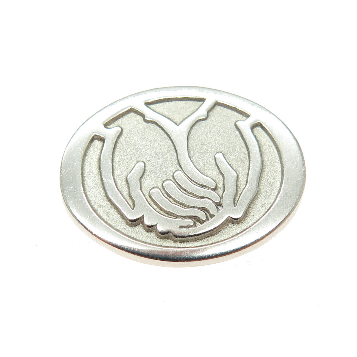 925 Sterling Silver Vintage Enamel Allstate Insurance Logo Pin Brooch
