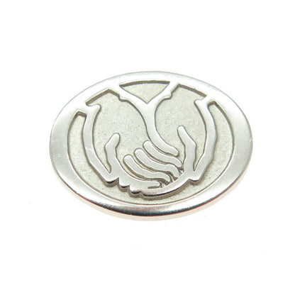 925 Sterling Silver Vintage Enamel Allstate Insurance Logo Pin Brooch