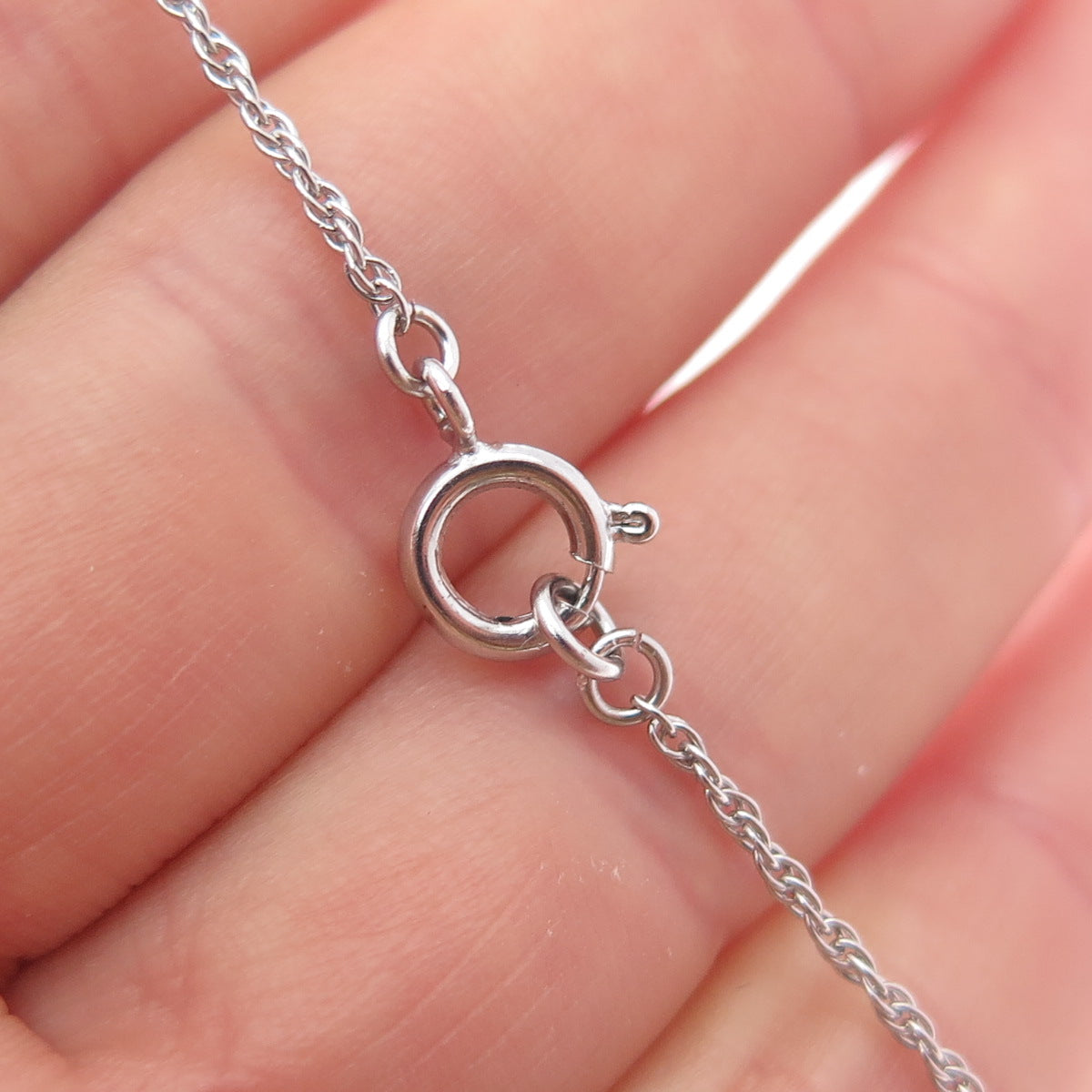 ESPO JOSEPH ESPOSITO Sterling Silver Vintage Rhinestone Filigree Necklace 16"