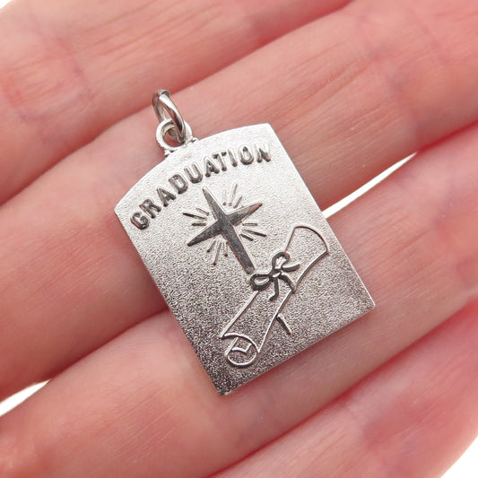 Antaya 925 Sterling Silver Vintage Graduation Charm Pendant